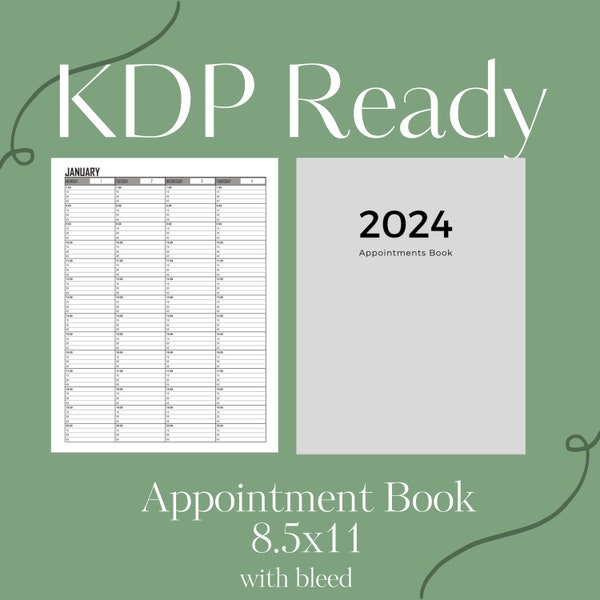 KDP Interiors Appointment book for stylist Printable Planner Ready to Upload PDF commercial use KDP Low Content Book For Salon Hairstylist