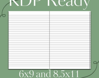 KDP Interior Bundle 6 X 9 and 8.5 X 11 Journal, Lined Paper With Bleed, 10 Books Ready To Upload, COMMERCIAL USE, 100/110/120/150/200 pages