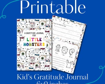 Printable Kid's Gratitude Journal Thanksgiving Diary Fun For Children Mindfulness Encourage Positive Thinking Children Mindful Kids