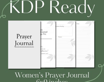 KDP Interior Women's Daily Prayer Journal KDP Ready to Upload Resell commercial use Low Content Interior Prompt Journal Guided Bible Study