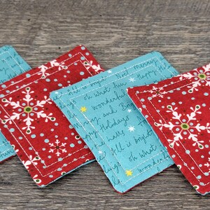 Reversible Fabric Coasters I Set of 4 Coasters