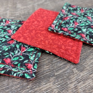 Reversible Fabric Coasters I Set of 4 Coasters