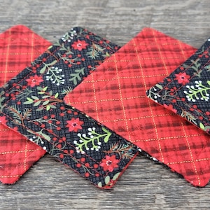 Reversible Fabric Coasters I Set of 4 Coasters