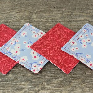 Reversible Fabric Coasters I Set of 4 Coasters