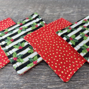 Reversible Fabric Coasters I Set of 4 Coasters