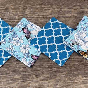 Reversible Fabric Coasters I Set of 4 Coasters