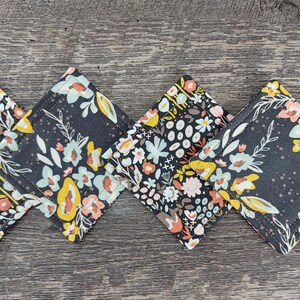 Reversible Fabric Coasters I Set of 4 Coasters