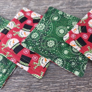 Reversible Fabric Coasters I Set of 4 Coasters