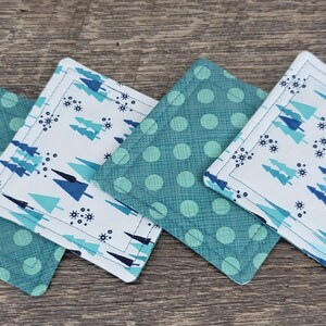 Reversible Fabric Coasters I Set of 4 Coasters