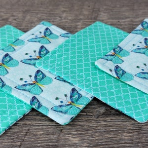 Reversible Fabric Coasters I Set of 4 Coasters