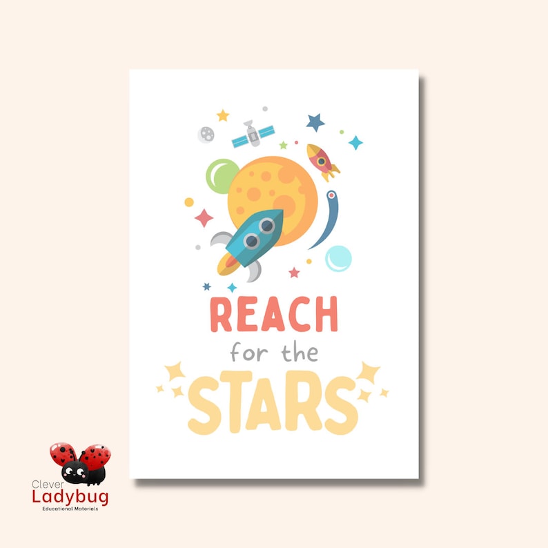 Printable Motivational Charts for Kids Nursery Posters Set - Etsy