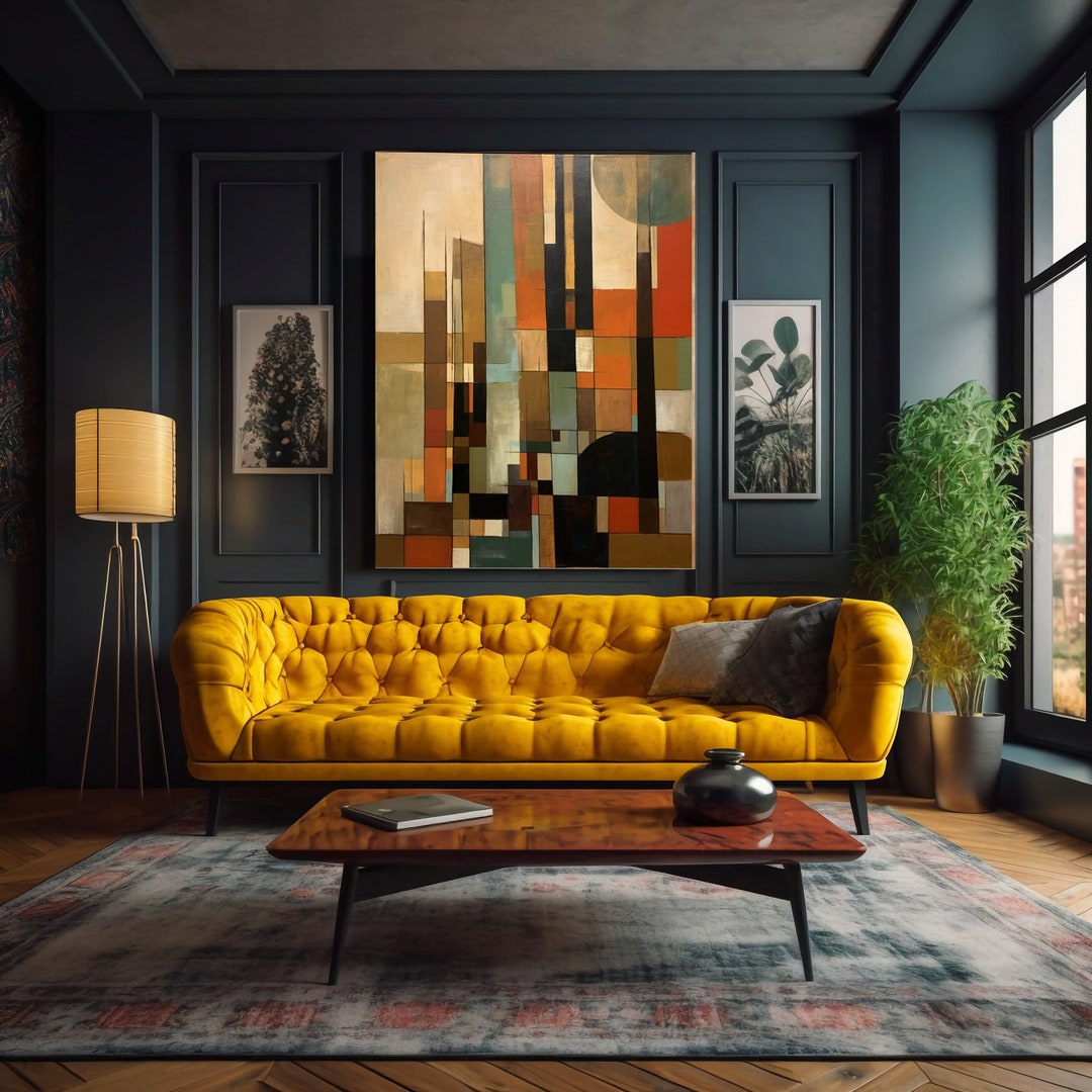 Mid Mod Wall Art Bold Colours Mid Mod Design Modern Art - Etsy UK
