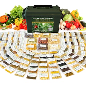 125 Variety Heirloom Seed Kit with Storage Box