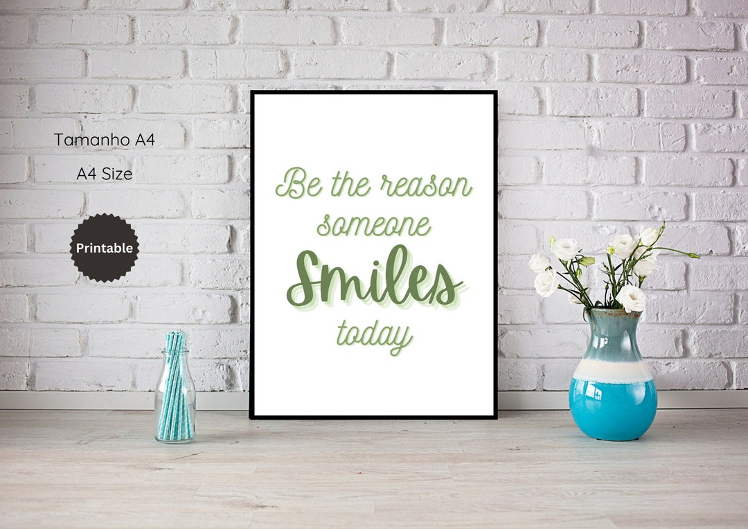 Smile Wall Art Smile Painting Smile Decor Smile Poster Etsy