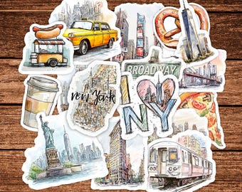 New York stickerpakket, NYC reisstickersset