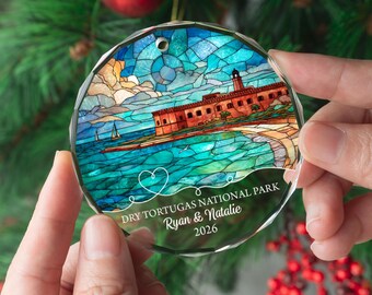 Custom Dry Tortugas National Park Ornament, Florida Beach Ornament, Fort Jefferson Coastal Keepsake