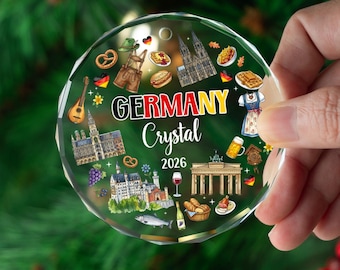 Personalized Germany Christmas Ornament, Custom Name Bavarian Heritage Gift, German Travel Keepsake 2026