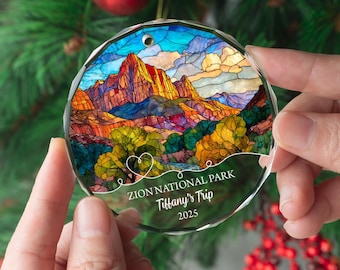 Personalized Zion National Park Ornament: Custom Travel Keepsake