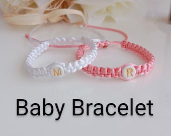 Personalized Baby Initial Identification Bracelet, Twin Id Bracelet, Newborn Baby Ankle Bracelet, Custom Baby Name Bracelet, Newborn Gift.