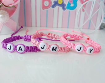 Baby Personalized Initial Id Bracelet, Baby Name Bracelet, Twin Identification Bracelet, Newborn Custom Baby Anklet, Baby Shower Gift.