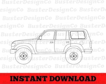 Land Cruiser fj80 SVG/PNG