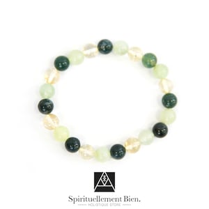 Luck, Wealth and Abundance Bracelet Kit + Flower of Life for recharging: 8 mm natural beads