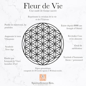 Fleur de vie de en bois Idéal pour les soins Reiki, la méditation, le rechargement et la purification des pierres, décoration image 3