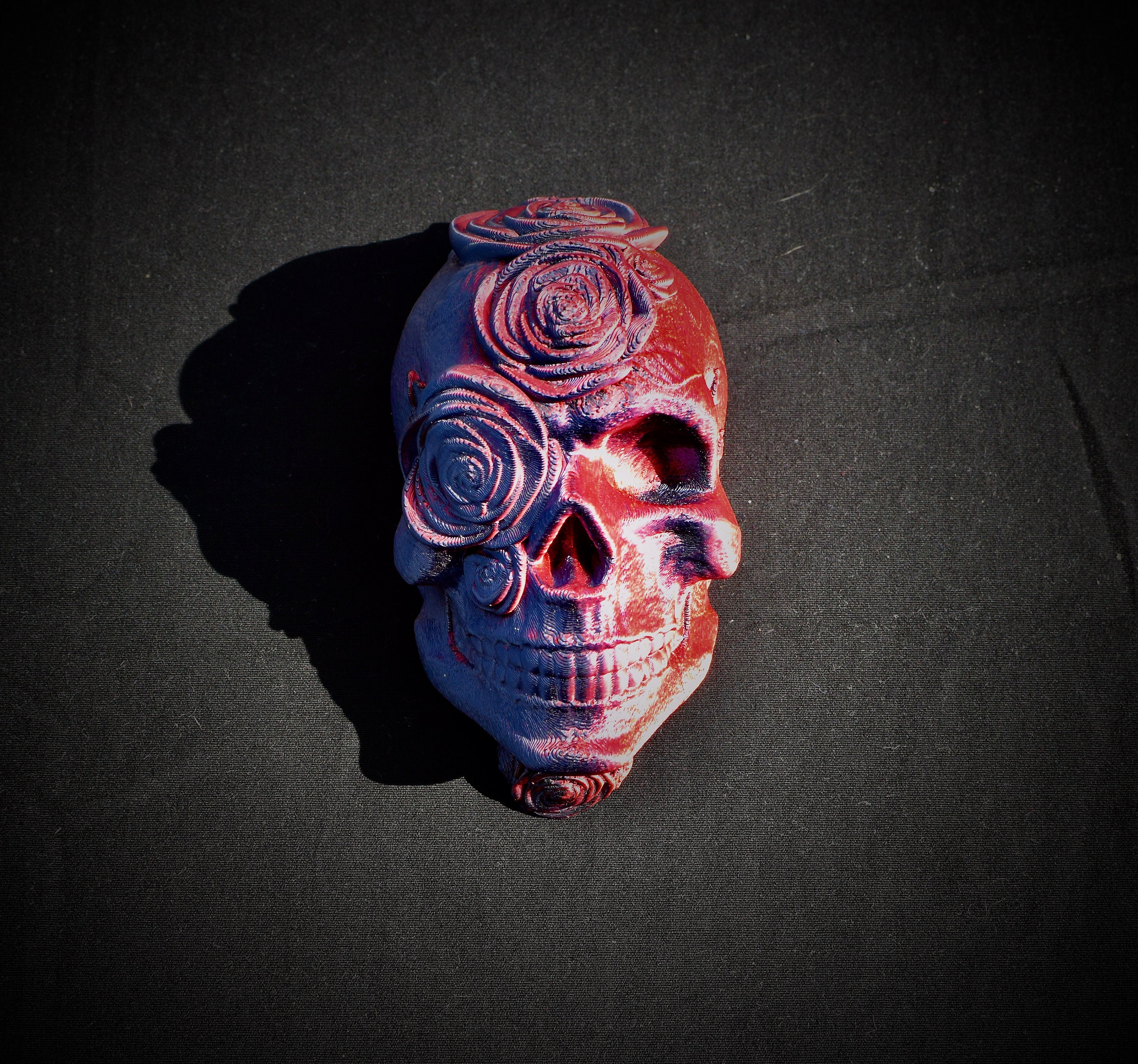 Skull Box With Roses Skull Roses - Etsy