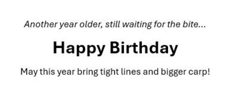 Funny Carp Fishing Birthday Card | Angler Gift (digital Download) - Etsy