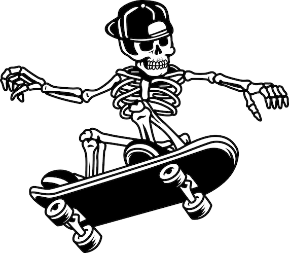 Skateboarding Skeleton Design File - SVG File - CNC Routing - CNC
