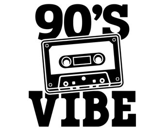 90's Vibe Design File - SVG File - CNC Routing - CNC Plotting