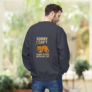 Sweatshirt Katze Backprint | lustiges Geschenk für Freunde, Unisex, Alltagskleidung für Sie und Ihn