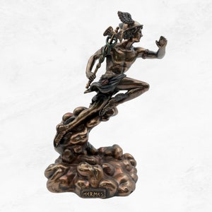 Hermes God Statue - Greek Mythology Decor, Home Accent, Spiritual Gift, Ancient Art, Luxury Collectible