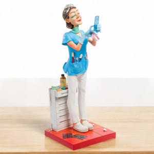 Female Dentist Figurine, Cute Dental Office Decor, Dentist Gift, Dental Office Desk Ornament&Collectible
