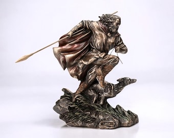 Lugh Irish God Statue, Unique Celtic Art, Hand Painted Mythical Decor for Collectors & Irish Mythology Lovers
