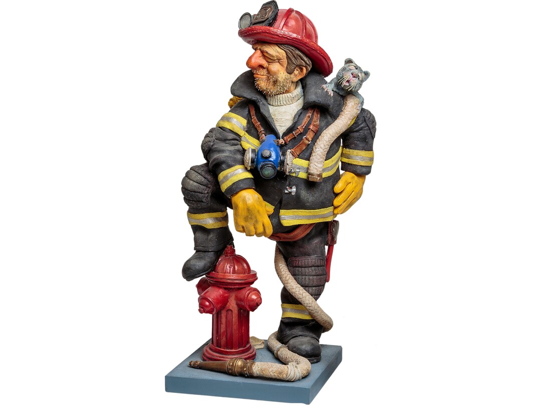 Firefighter Figurine Fire Department Decor Gift - Etsy
