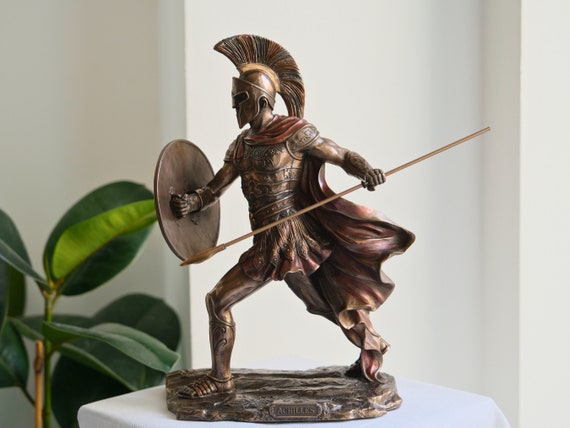 アキレス像、ギリシャ神話の彫刻、古代ギリシャの装飾、トロイの戦闘