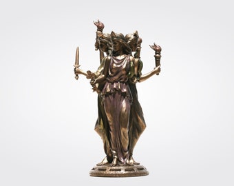 Hekate Dreifaltige Göttin Statue: Bronze-Finish griechischen Altar Dekor (21 cm)