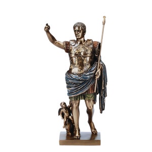 Augustus of Prima Porta Figurine, Augustus Caesar Statue, Ancient Rome Sculpture, Perfect Historical Gift Decor