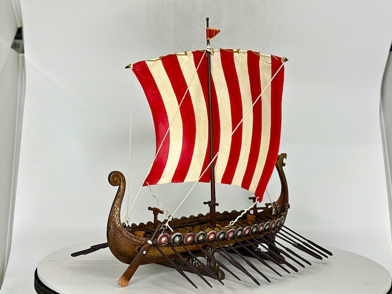 Drakkar Viking Ship Round Rug