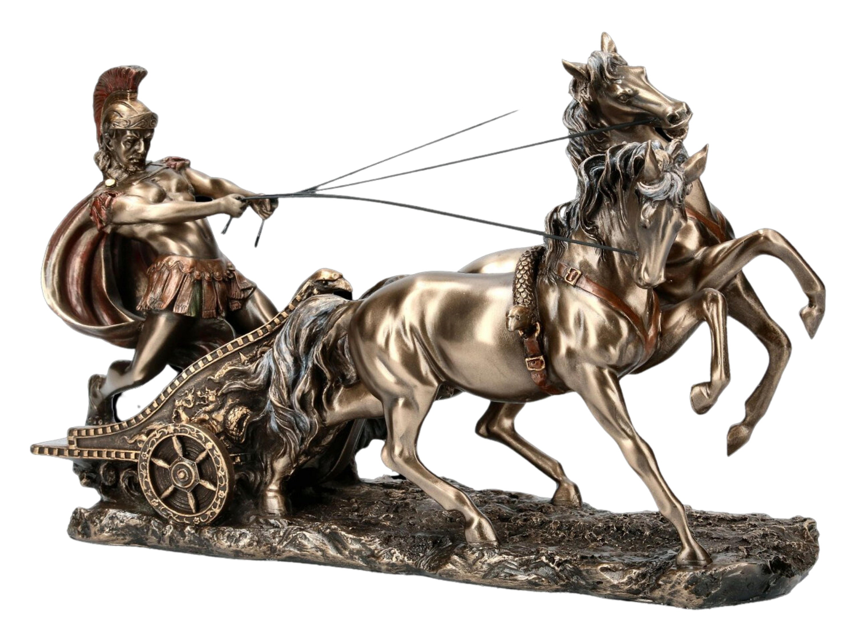 Bronze Achilles Statue, Greek Gladiator on Chariot, Ancient Roman Sculpture, Greek Mythology Home Decor