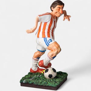Handmade Football Player Figurine: Resin Sports Decor