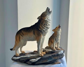 フィギュア 狼の頭部 吠えるポーズ 獣害対策の秘密兵器 吠えるオオカミ