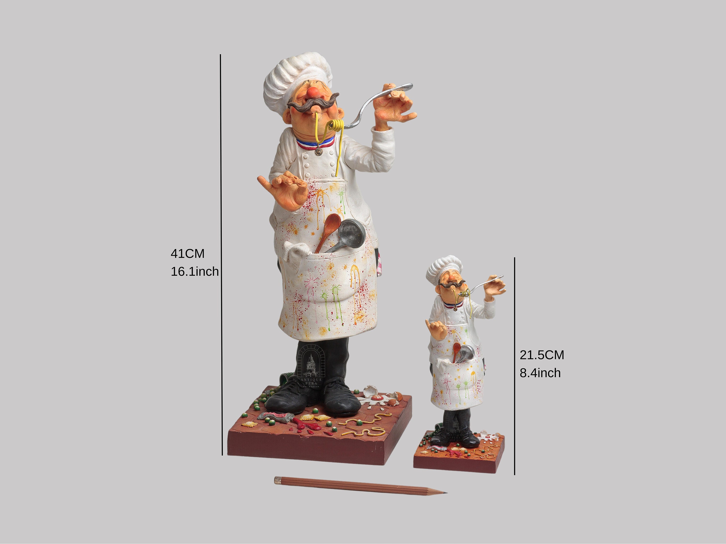 The Chef Figurine Kitchen Decor Bistro Statue Handmade Chef - Etsy