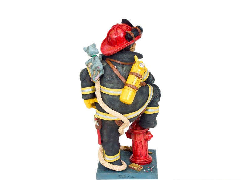 Firefighter Figurine Fire Department Decor Gift - Etsy