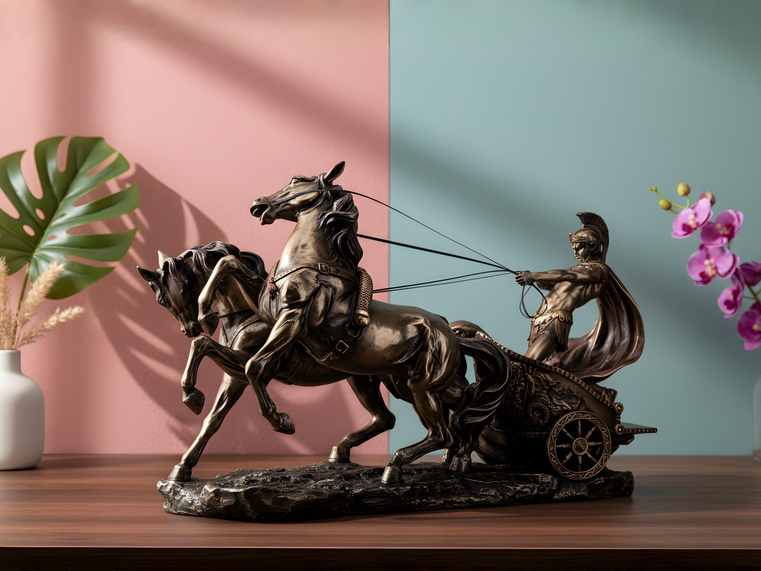 アキレス像 – ギリシャ剣闘士の馬の彫刻 - Etsy 日本