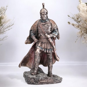 Carthaginian General Hannibal Barca Statue | Historical Figure Decor for Collectors & History Buffs