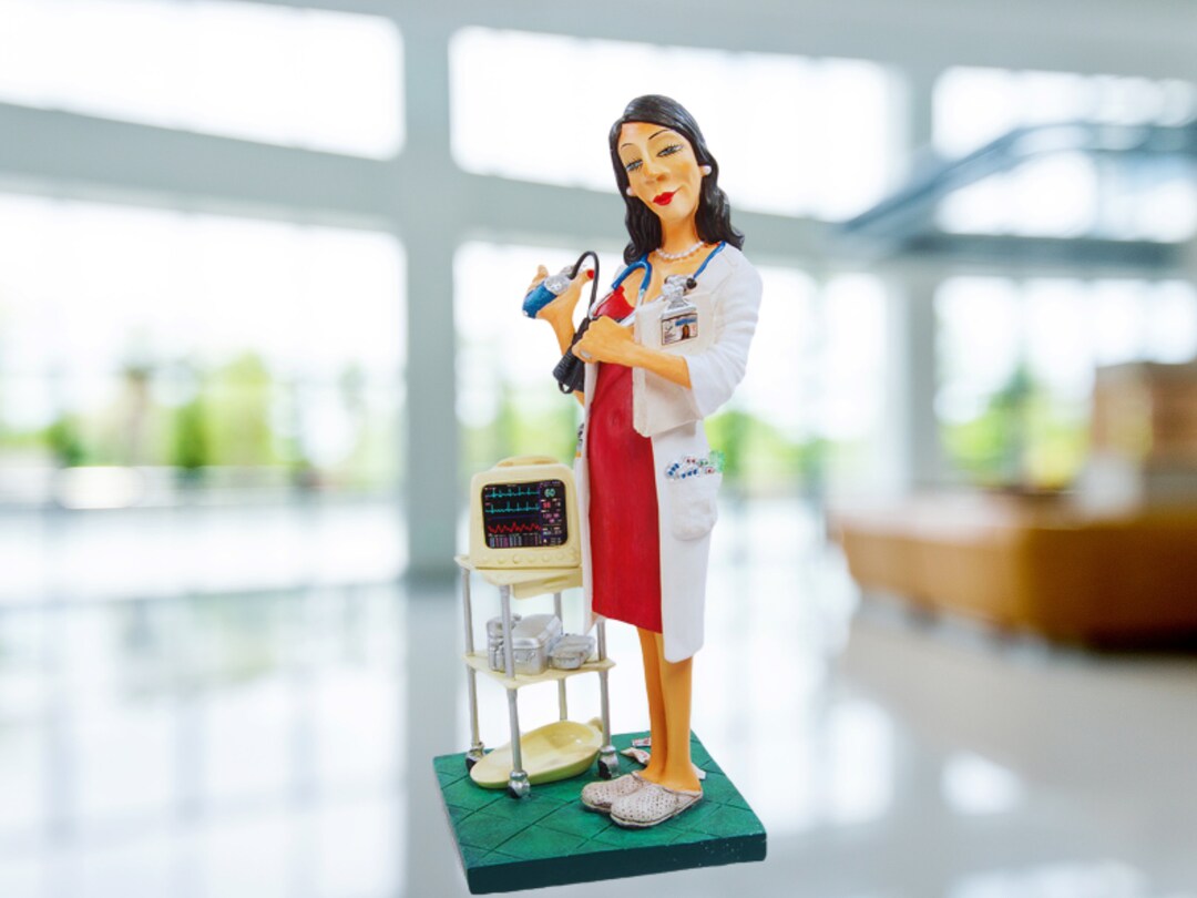 The Female Doctor Figurine Doctor Statue Madam Doctor Etsy