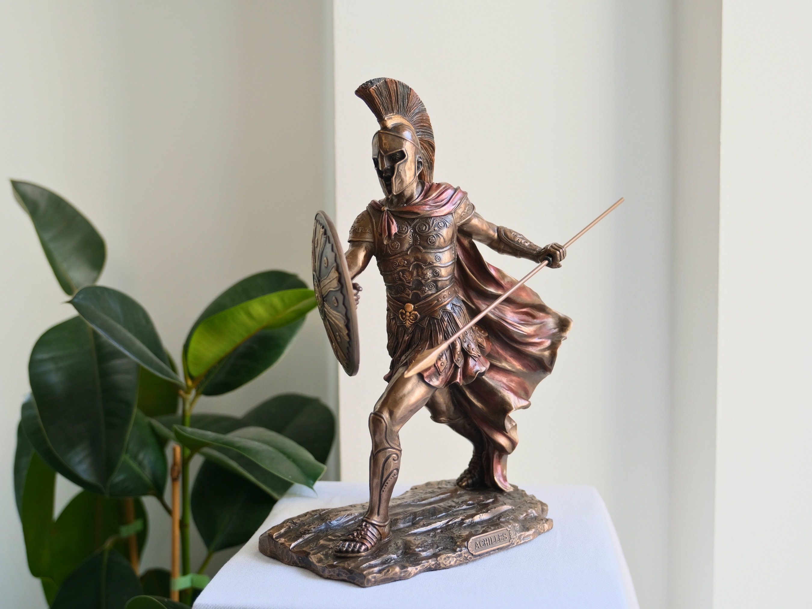 アキレス像、ギリシャ神話の彫刻、古代ギリシャの装飾、トロイの戦闘