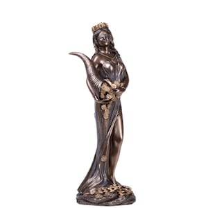 Handcrafted Fortuna Goddess Bronze Sculpture: Roman Home Decor